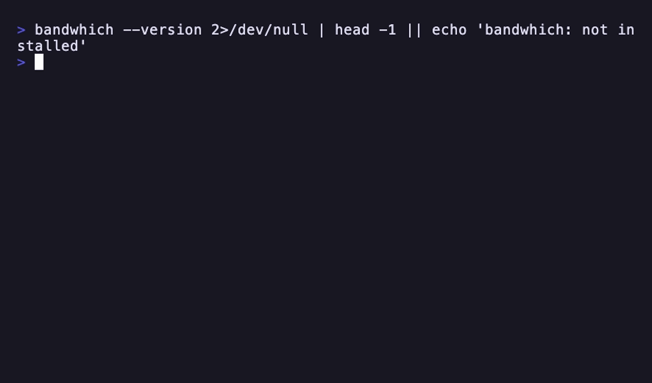 bandwhich — CLI Tool Guide — AgentGIF — GIF for humans. Cast for agents.