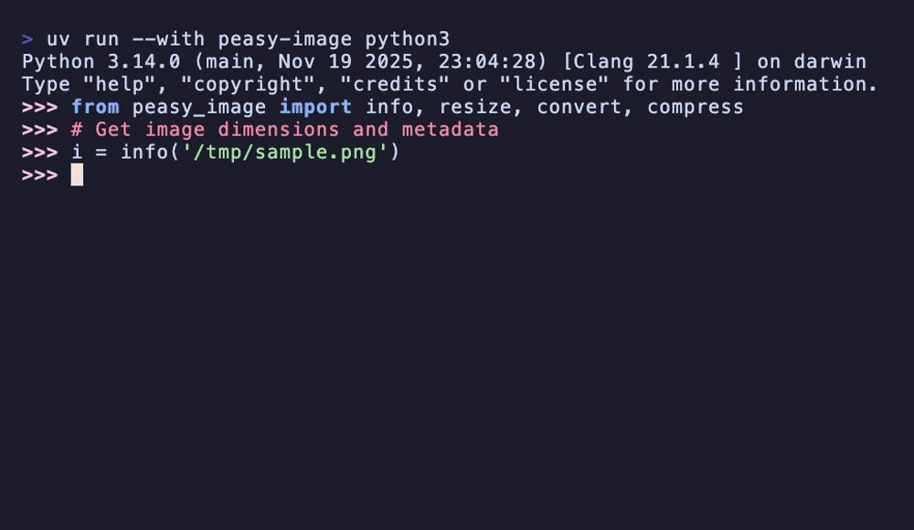 Peasy Image — SDK Demos