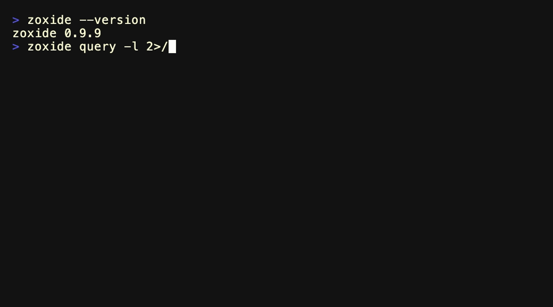 zoxide — CLI Tool Guide — AgentGIF — GIF for humans. Cast for agents.