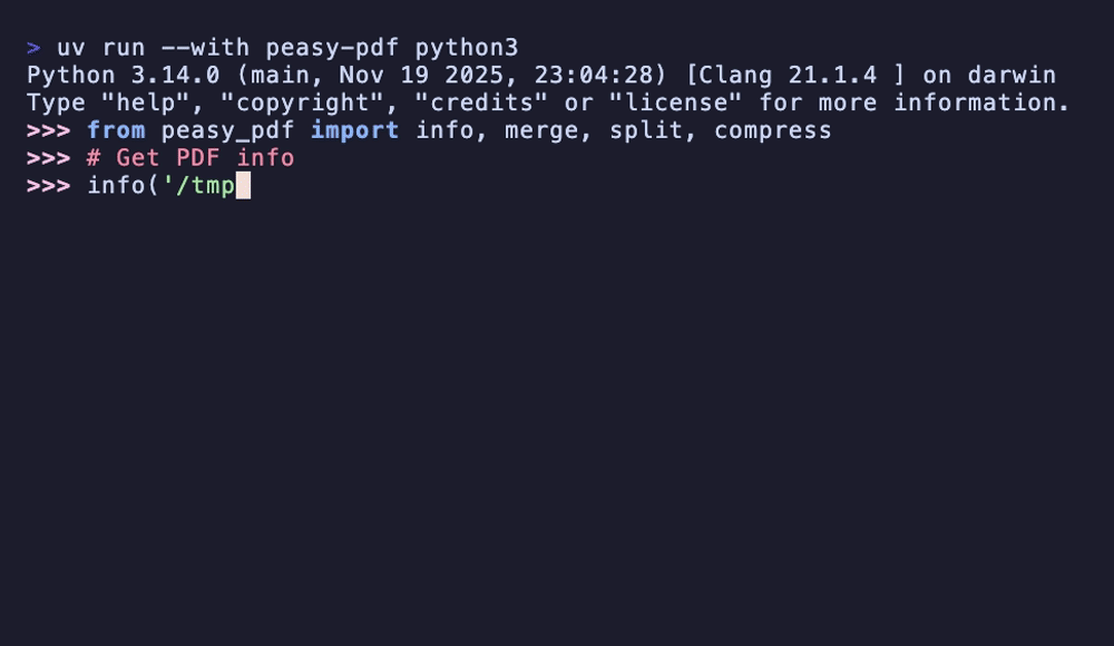 Peasy PDF — SDK Demos