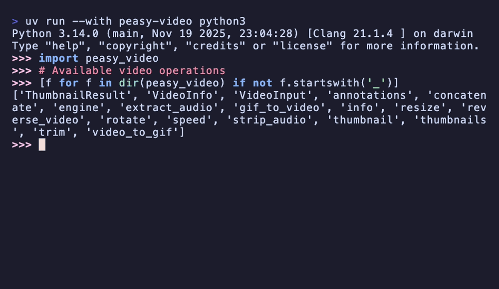 Peasy Video — SDK Demos